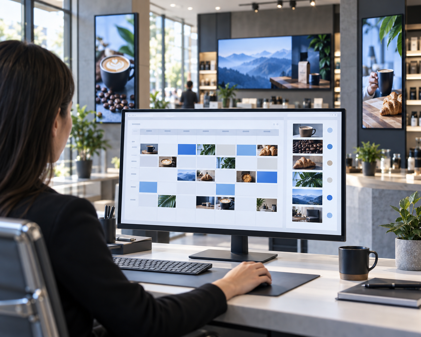 Zentrales Content-Management und Zeitplanung