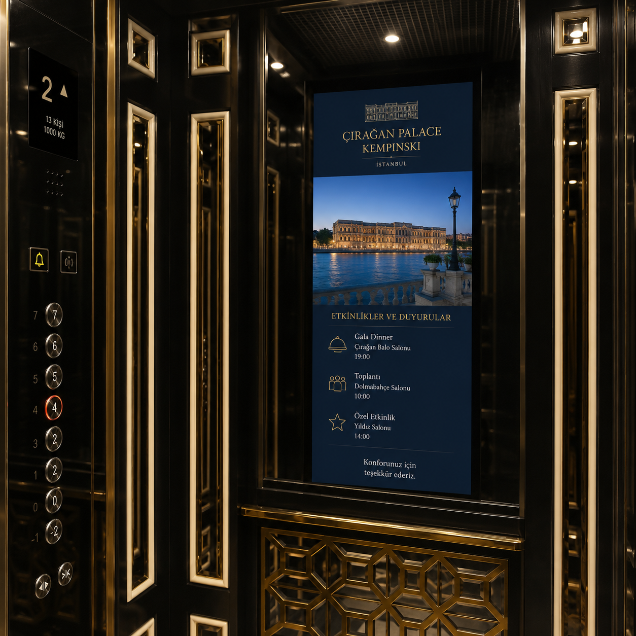 Liftreen Dijital Asansör Ekranı